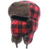 Unisex Plaid Aviator Hat With Ear Flaps Winter Warm Windproof Ski Cap Outdoor Activities