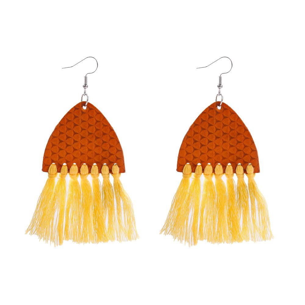 European & American High-End Handmade Tassel Christmas Dangle Earrings - Vintage Ethnic Style