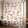 1 Piece Cute Mushroom Print Waterproof Shower Curtain Partition Privacy Hanging Curtain With 12 Hooks In Multiple Sizes