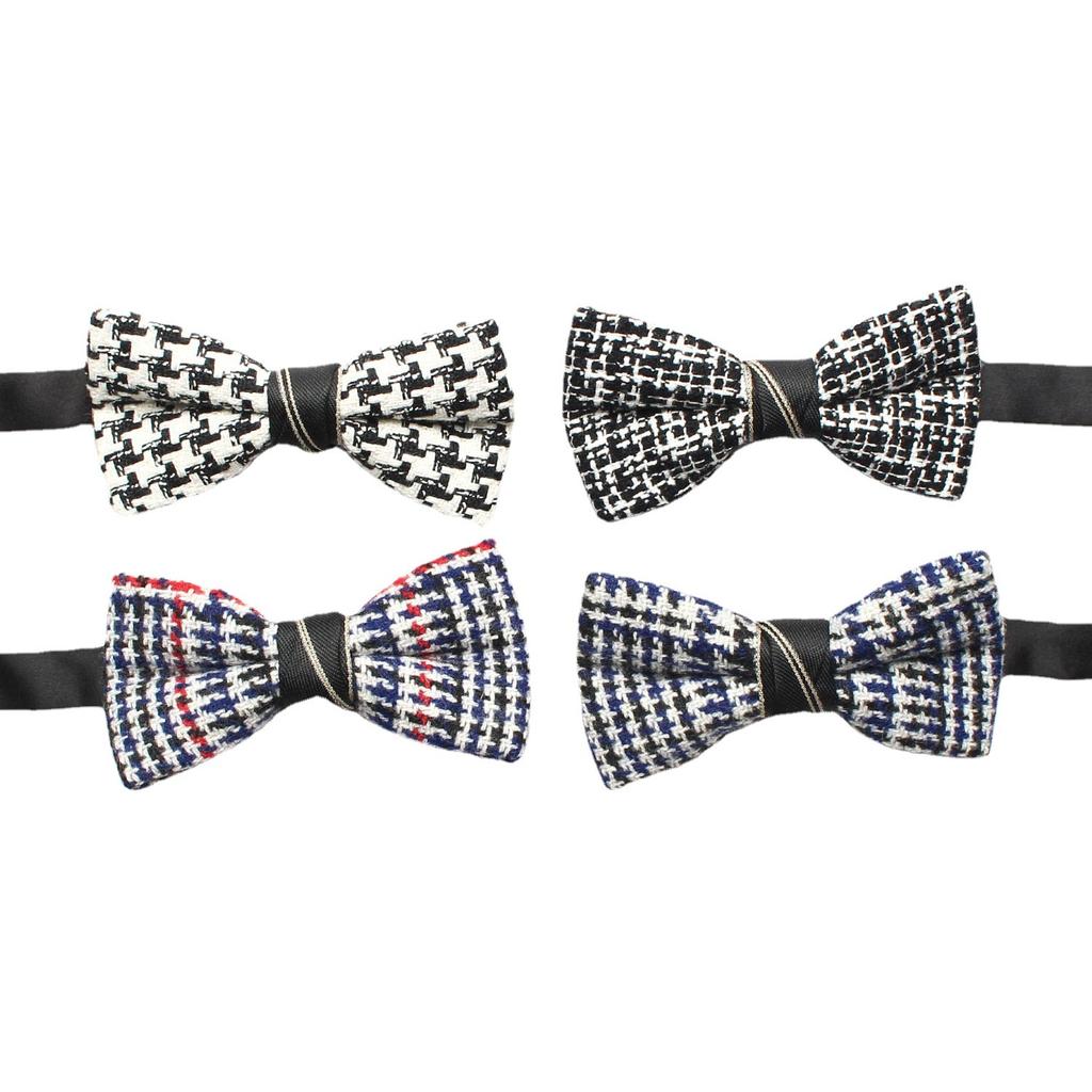 Herren Imitatwolle Hochzeit Moderator Trauzeuge Fliege, Lässige einfarbige Business Fliege