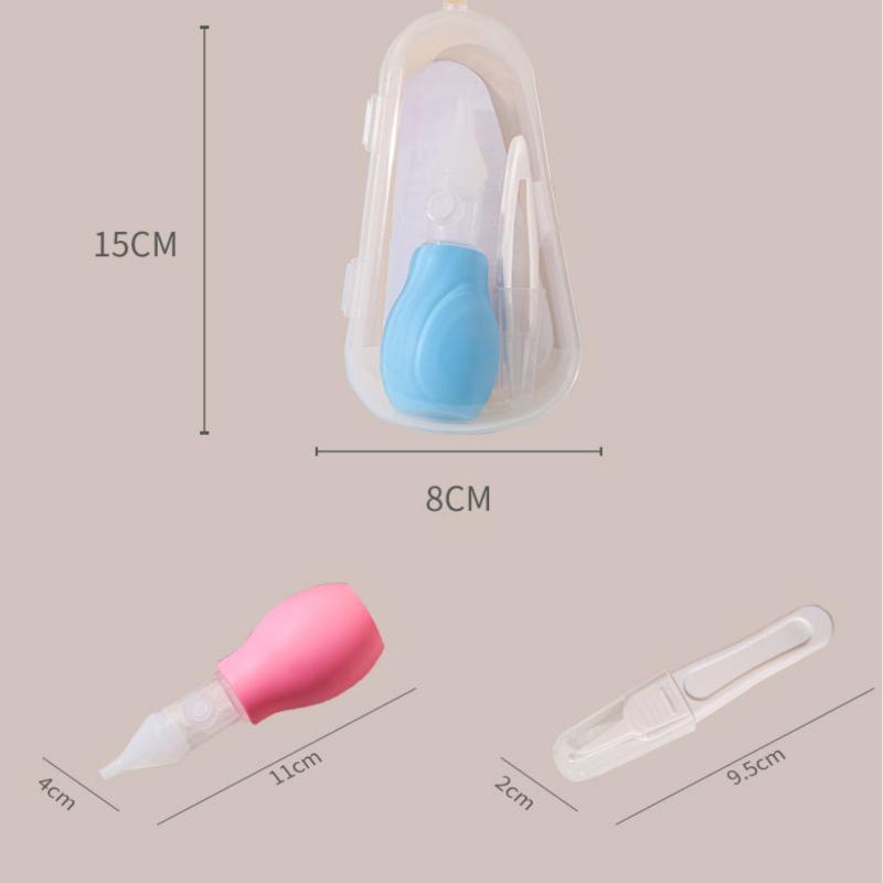 Aspirateur Nasal Bébé Nettoyeur de Mucus Bébé Pince à Crottes Type à Pression Manuelle Anti-Reflux Ensemble de Nettoyage Congestion Nasale