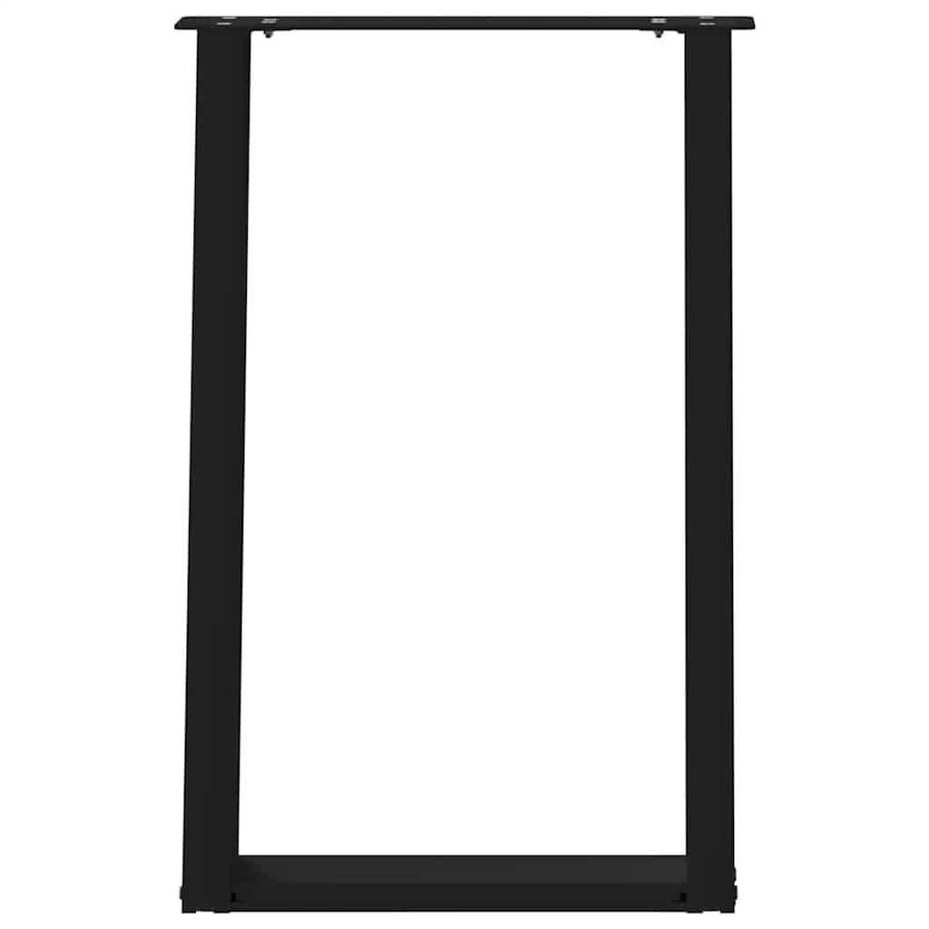 Vidxl Table Legs for Dining Table, 2 Pcs, Black, 50X(72-73) Cm, Steel