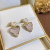 Luxus Kristall Herz Liebe Ohrstecker Für Frauen Mädchen Französisch Ins Vintage 2025 Mode Koreanisch Hochzeit Romantischer Schmuck Geschenke