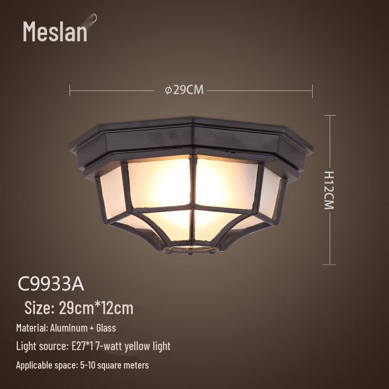 American Retro Industrial Ceiling Light for Bedroom, Dining Room, Balcony, Corridor, Aisle, and Entrance