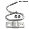 Steel Double U Cross Clamp 20 25 32 40 50 M8 Pipe Clamp Durable Tube Pipe Clip  Pipe Connection
