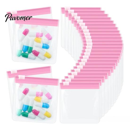 Lightweight Pill Container Slide Lock Medicine Bags, Reusable EVA Pouch, Waterproof Portable Travel Bag Pills Small Items Storage Bag, for And