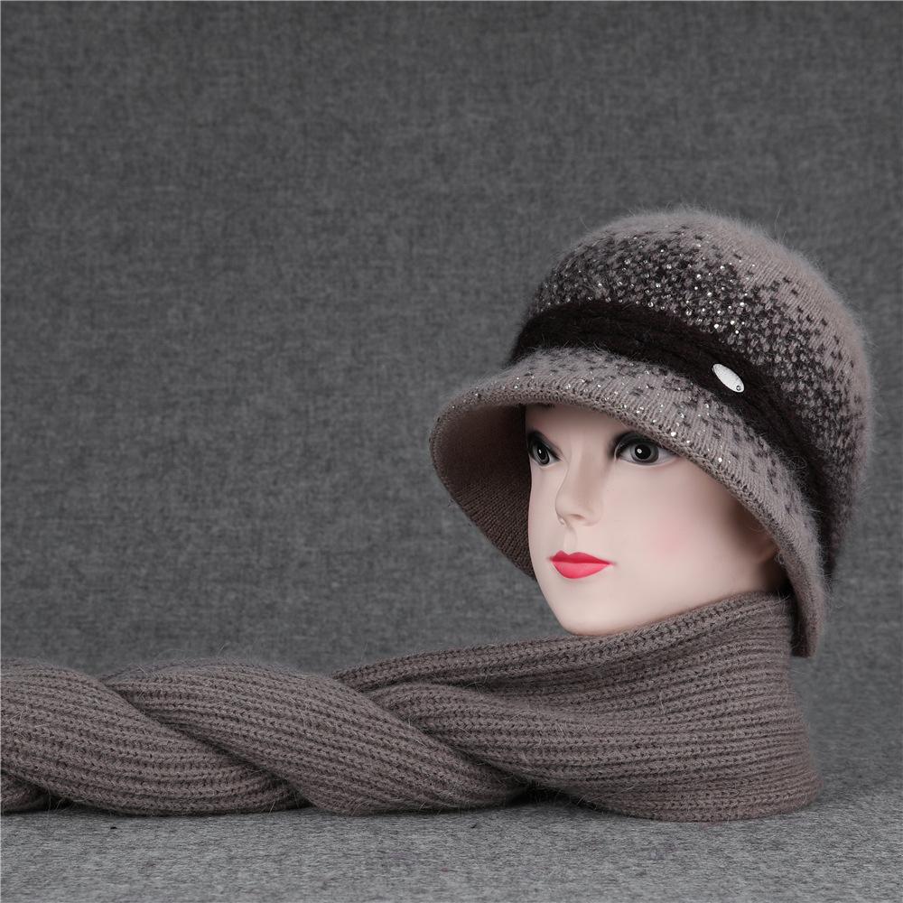 Middle-Aged And Elderly Hat Grandma Foreign Style Casual Old Lady Basin Hat Versatile Wool Hat