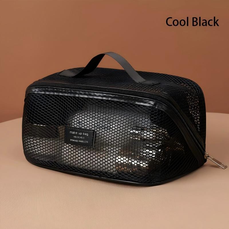 Luxurious Cross-Border Mesh Cosmetic Bag: Spacious, Portable, Compartmentalized Toiletry Organizer