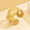 French Retro Woven Stainless Steel Open Ring