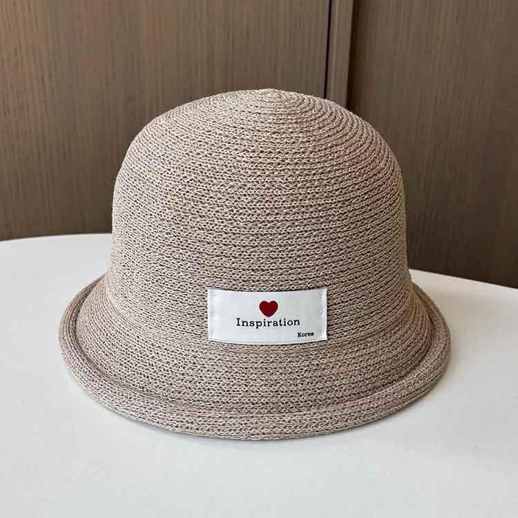 French Retro Bowler Hat Spring and Summer Thin Breathable Bucket Hat Foreign Style Young Basin Hat Women's Sunscreen Hat