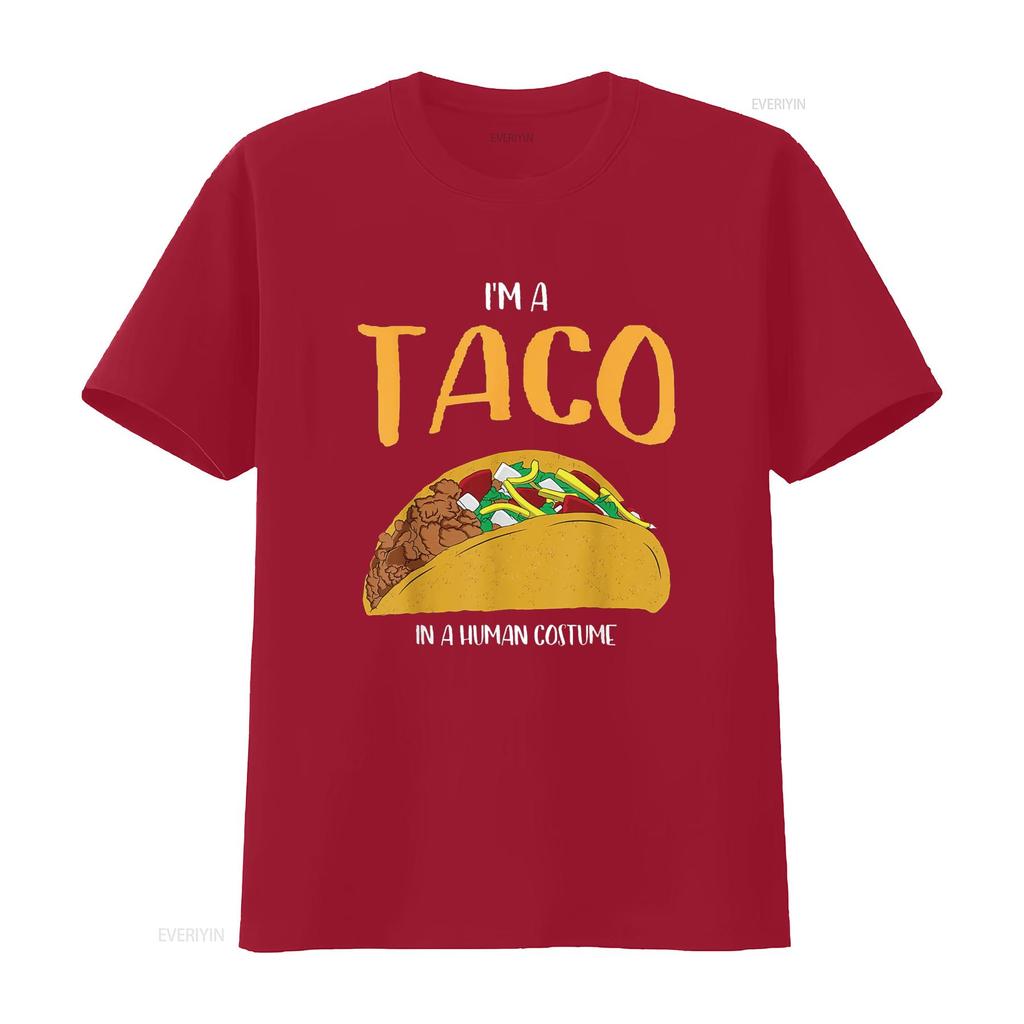 I m a Taco in Human Costume Halloween Cosplay Easy Outfit T Shirt vintage Washed Unisex Soft Breathable Slightly Stylish