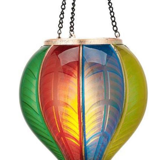 Solar Hot Air Balloon Hanging Lantern Waterproof Night Light for Garden Patio & Bistro Auto On/Off Warm Glow Energy-Saving Outdoor Decor for Yard &
