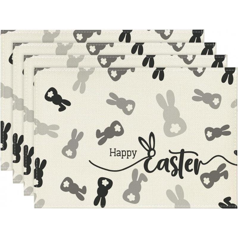 Velikonoční lněné prostírání Králík Velikonoční vajíčka Restaurace Obývací pokoj Domácí dekorace Stůl Protiskluzová podložka