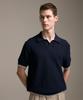Jelolaunji [Air Conditioner Knit] Heritage Open Collar Knit Navy