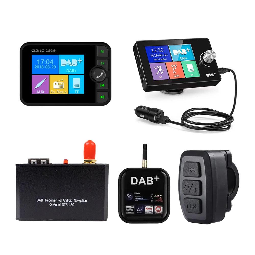 Universal Car DAB Digital Radio Adapter With Antenna for Android Car Radio Stereo LCD Display USB FM Transmitter AUX Interface