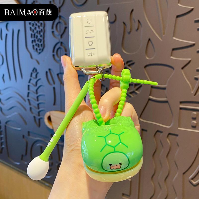 Original decompression wooden fish knocking emotional stability Buddhist keychain cute cute pet panda schoolbag pendant