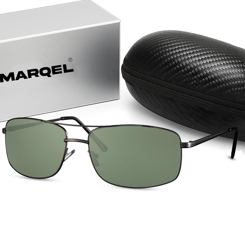 MARQEL Premium Aviator Sunglasses for Men L6131 – UV400 Protection with Stylish Hard Case