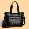 Middle-aged Women's Bag Multi-layer Shoulder Bag Soft Leather Handbag Large Capacity Crossbody Bag