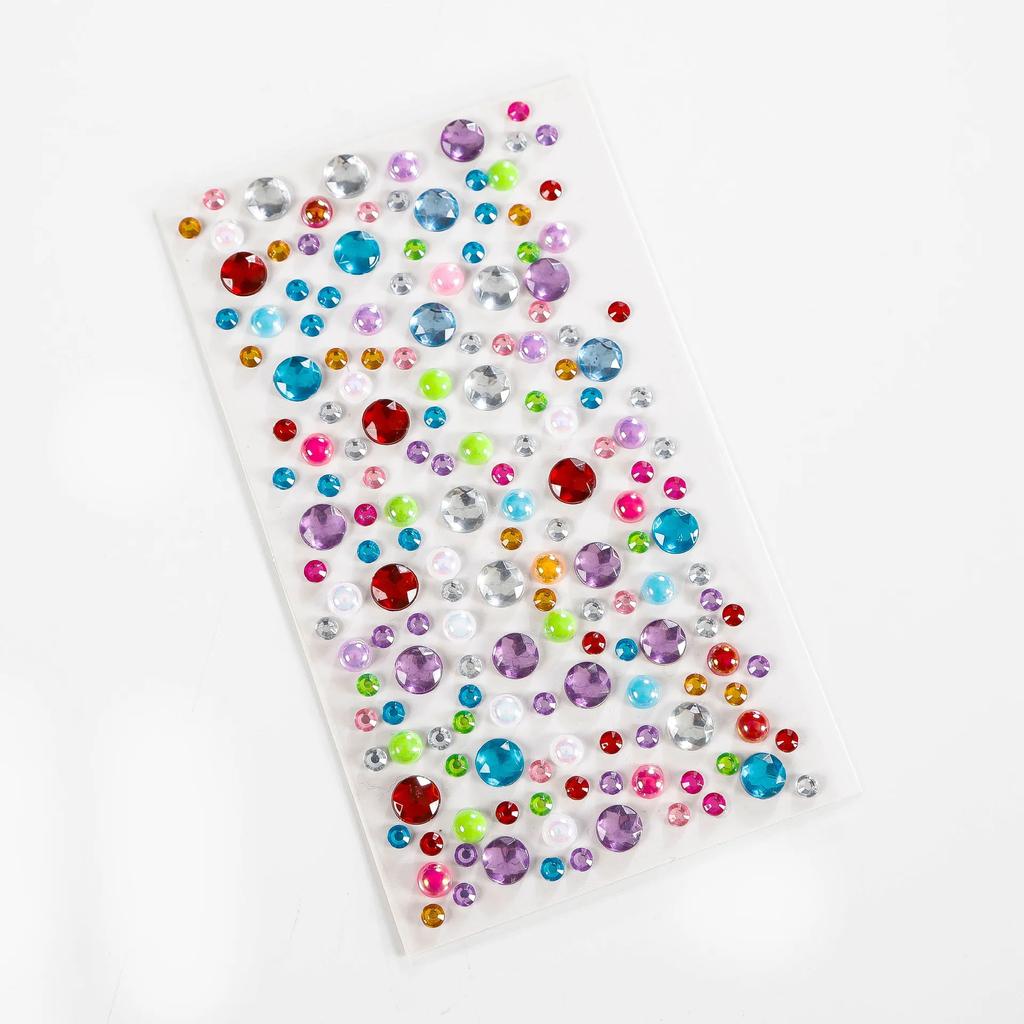 DIY Color Rhinestones Crystal Acrylic Tattoo Sticker Children's Stage Show Eyes Face Makeup Decoration Tools Phone Drill Sticker