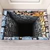 3D Optical Illusion Floor Mat Realistic Hole Door Mat for Living Room And Entry Area Non-Slip Soft Pet-Friendly Rug Interactive Visual Effect Carpet