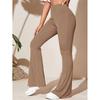 European & American Women's Casual Knitted Flared High Waist Yoga Pants