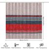 Modern Striped Bath Shower Curtain Red Blue Decorative Fabric Shower Curtain For Bathroom With Silver Grommet Top Universal Fit