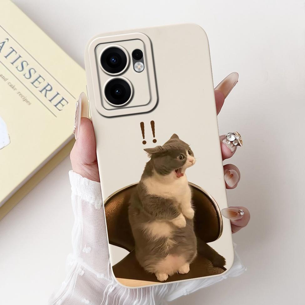 Für Oppo Reno 13F 4G CPH2701 5G CPH2699 Handyhülle Für Oppo Reno 13F Hülle Stoßfest Luxus Niedliche Katze Panda Mode Blumen Liebe