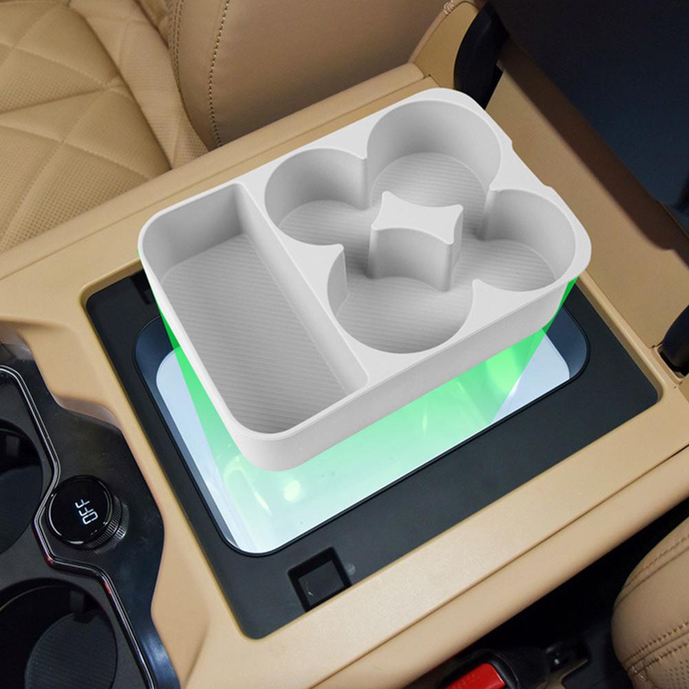 Car Central Control Refrigerator Silicone Pad Fit For BYD Leopard 8 Modified Auto Refrigerator Limit Fixed Grid Anti-slip Pad