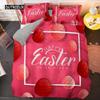 Easter Duvet Cover Set Microfiber Colorful Egg Bedding Set for Boys Girls Easter Theme Comfortable Queen King Size Quilt Cover