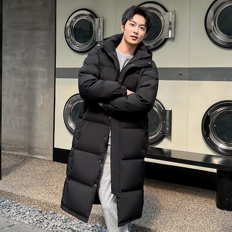 2026 Winter Mid-Length Duck Down Jacket Couples Outdoor Casual Hooded Warm Coat