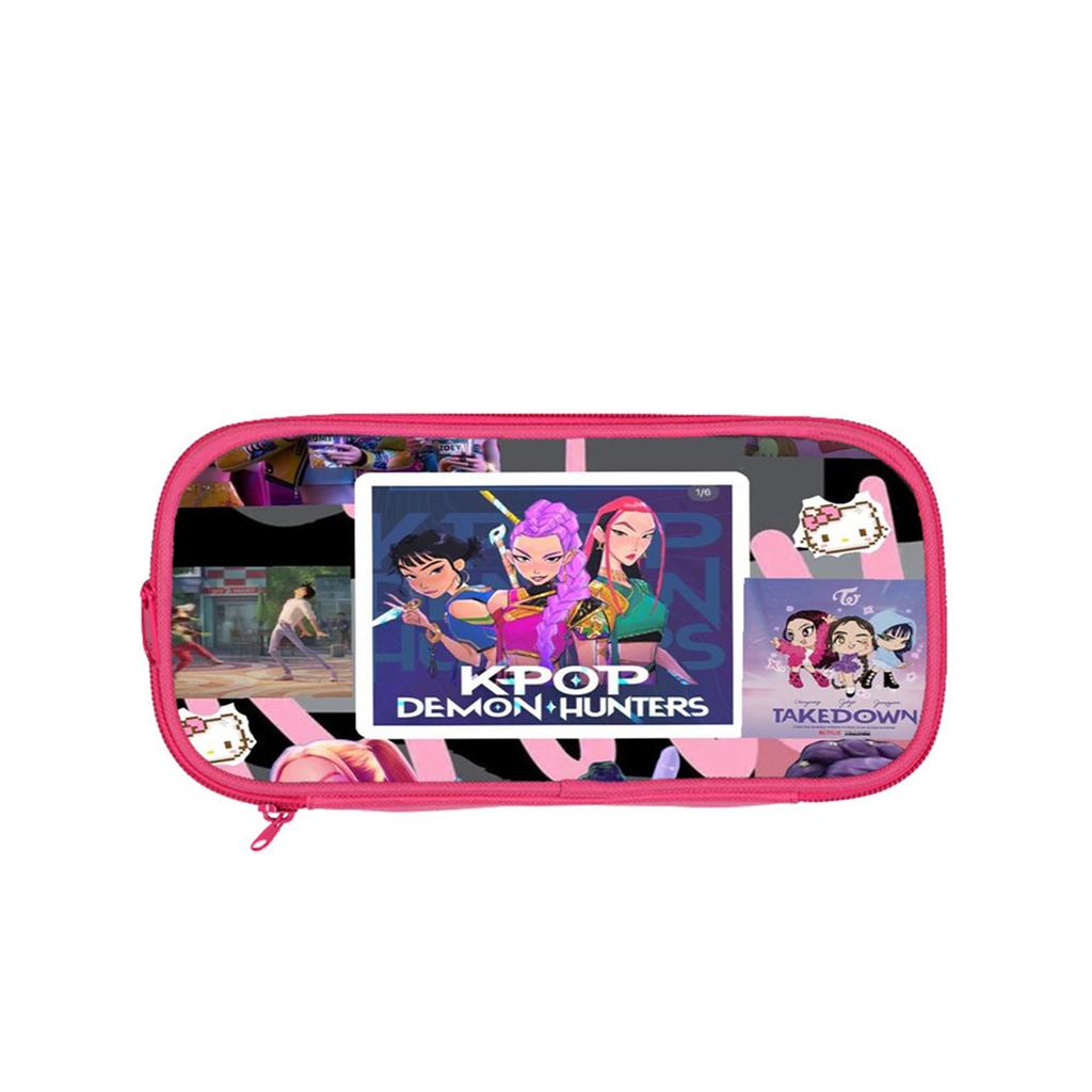 Printed Double-layer Pencil Case Deadpool/ Student Blue Storage Stationery Bag Pencil Bag