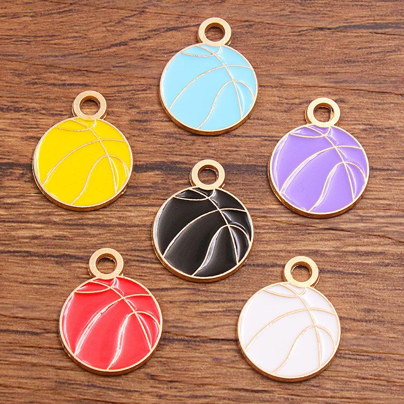 10Pcs Basketball Volleyball Pendant Jewelry Accessories 10pcs 17X21mm