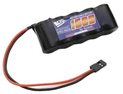 Kyosho SPEED HOUSE Ni-MH (Nickel Metal Hydride) 6V-1600mAh Battery for RX (Receiver)  Straight Type 71352