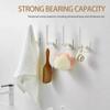 4pcs Multifunctional L-shaped Non Perforated Strong Hooks,clothes and Hats Storage Rack,toilet Paper Hooks,bathroom Towel Hooks