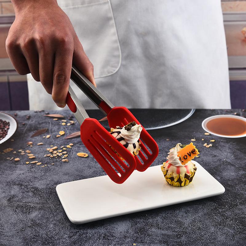 Silicone Bbq Tongs Bbq Clip Kitchen Clips Silicone Food Tongs Food Clips Kitchen Tool for Home Stainless Steel Shovel