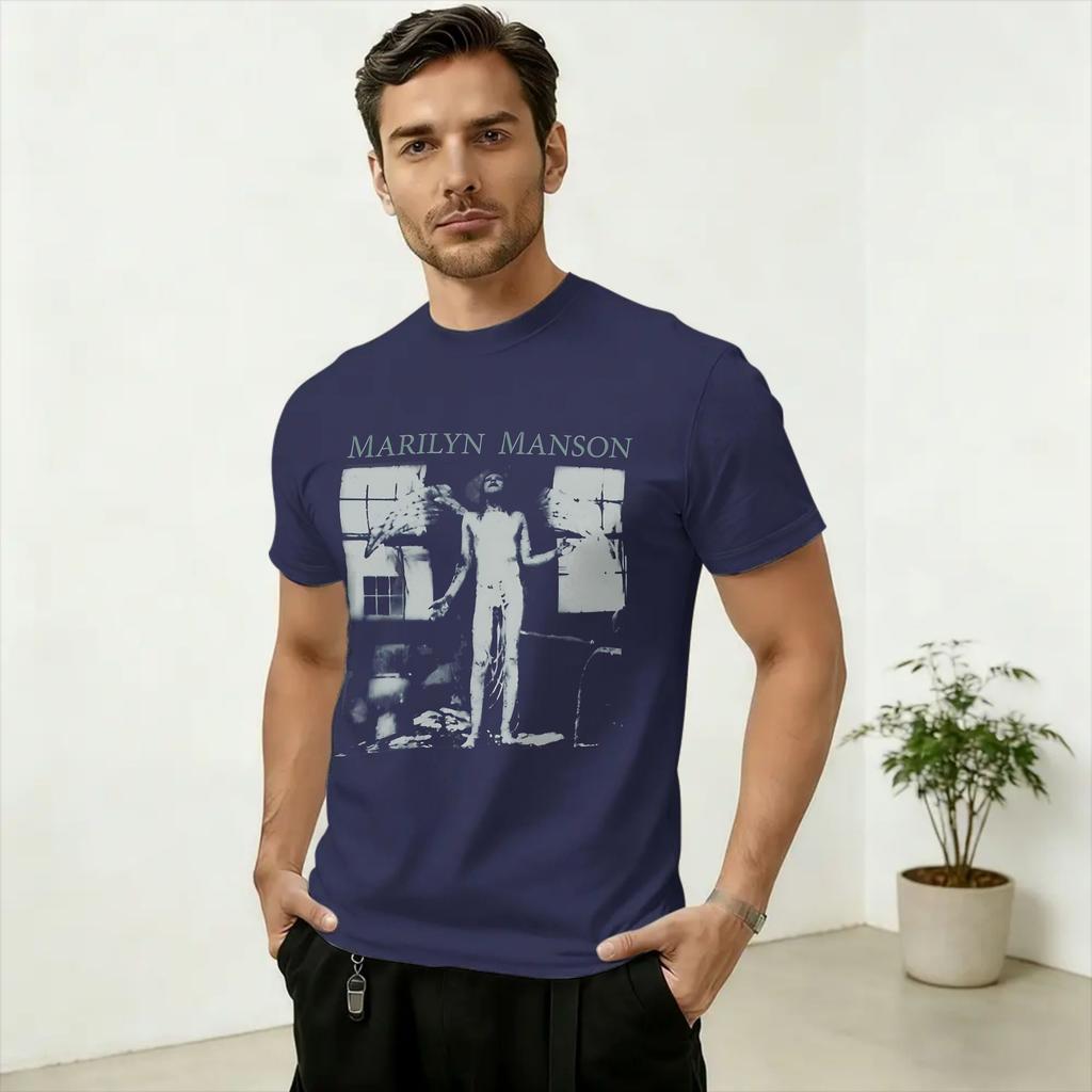 Marilyn Unisexson Band Holy Wood Cotton TShirt For Couple Beach Vintage TShirts Crew Neck Trendy Cool Tees Oversized Tops