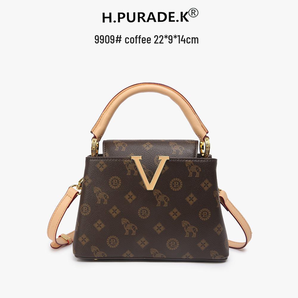 Retro Monogram 2025 Large Capacity Crossbody Handbag