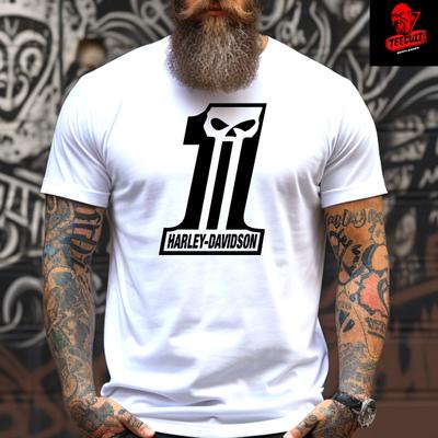 Heren- en Dames-T-shirts Harley-Davidson #1 Motorcycles Premium Unisex Katoen Biker