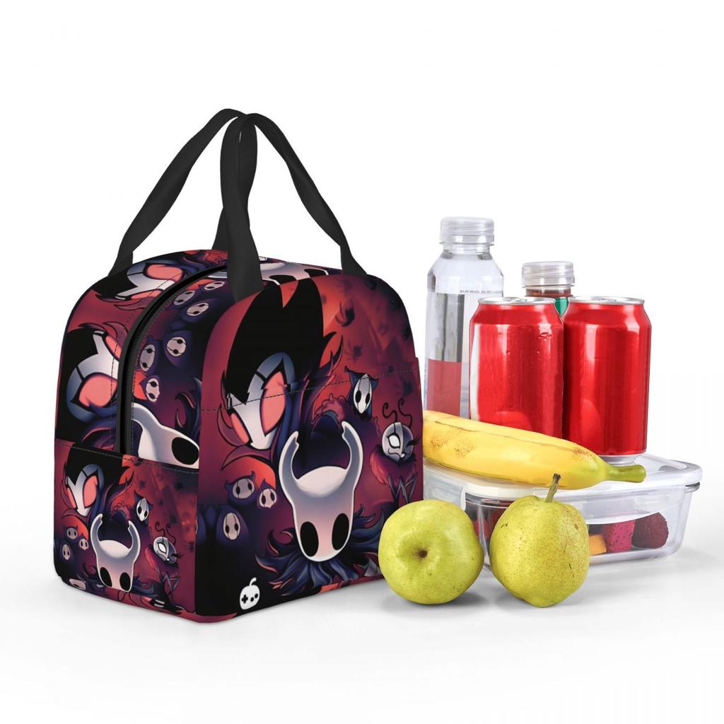 Hollow Knight Funny Games Insulated Lunch Bags Food Container Bags Portable Cooler Thermal Lunch Boxes For Work