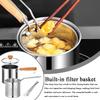 Deep Frying Pot Kitchen Fryer With Strainer Stainless Steel Tempura Fryer Pan Fry Pot Chicken Fried Chicken Cooking Tools