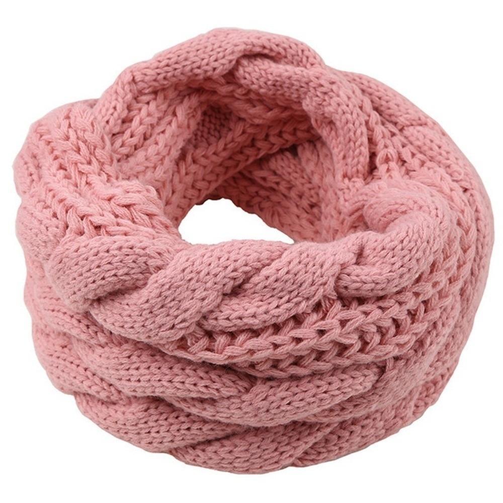 Thickened Knitted Scarf Solid Color Warm Scarves Simple Wool Bib Men
