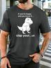 Unisex Light Cotton Tee Funny Dinosaur Quote Graphic Round Neck Loose Summer Humor Unisex Daily Street Soft Casual Short Sleeve Top