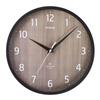 MAG Wall Clock Wood Grain Stylish and Cute Easy To for Living Room or Dark Noah Precision - Wi-Fi Connected, Analog, Silent, Finish, Design, Read,