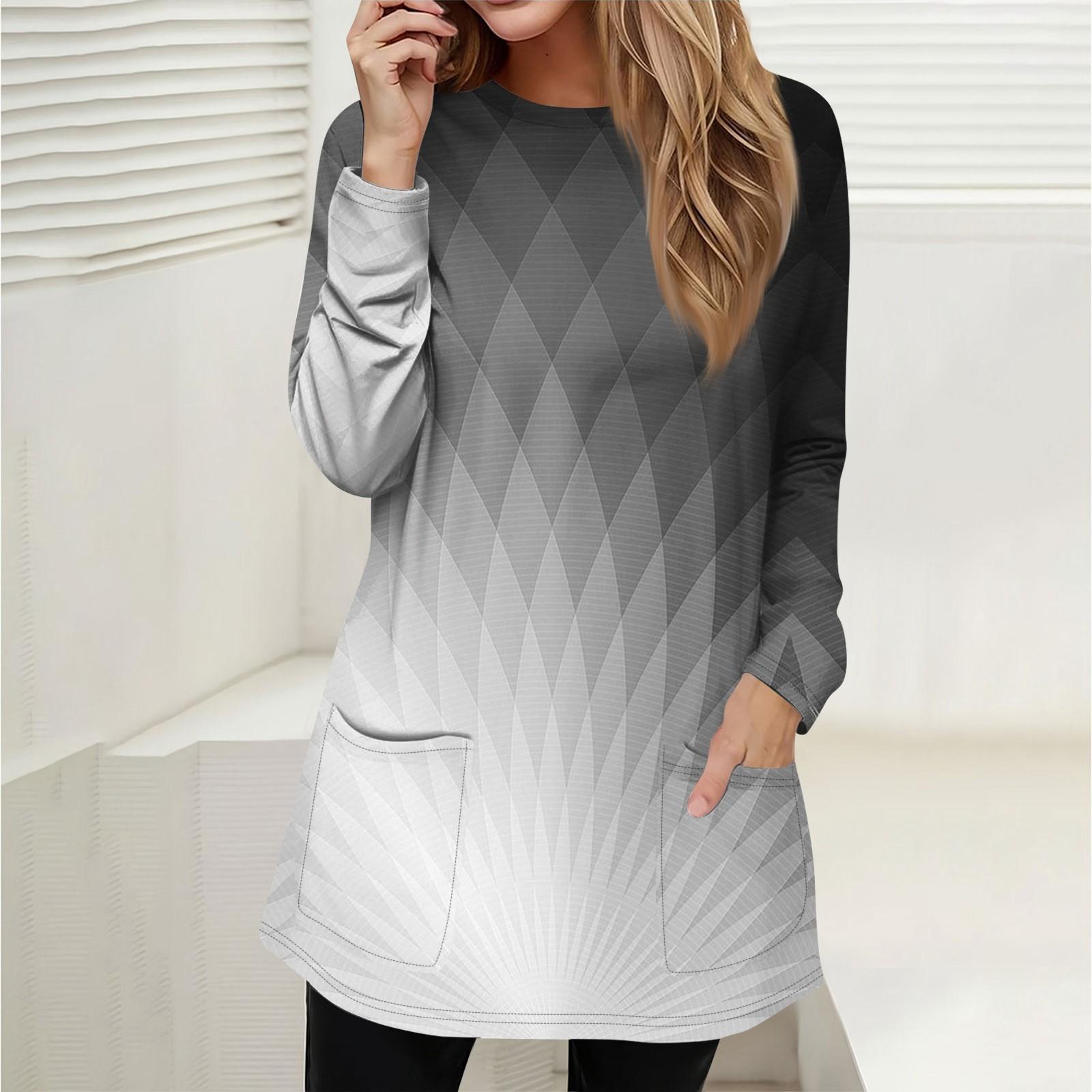 

Женская толстовка, пуловер, спортивная одежда, карман, принт, повседневный топ с круглым вырезом и длинными рукавами XL серый