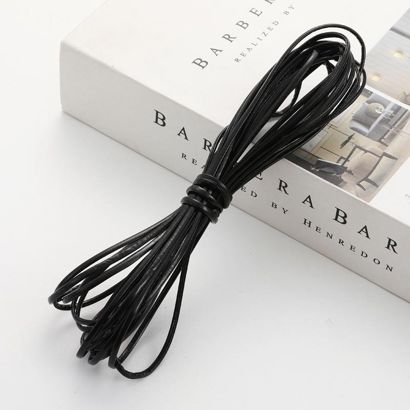 2mm Hand Diy Woven Flat Pu Leather String Material for Jewelry Necklace Making