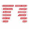 PVC Magnetic Toolbox Labels Easy Identification Tool Box Labels New Reusable Tags  General Tool Box