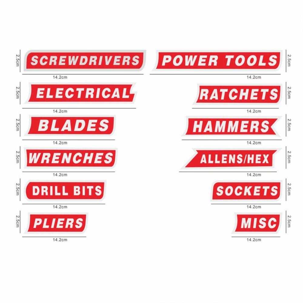 PVC Magnetic Toolbox Labels Easy Identification Tool Box Labels New Reusable Tags  General Tool Box