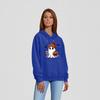 Women's O-neck Long Sleeve Halloween Printed Top Solid Color Hoodie