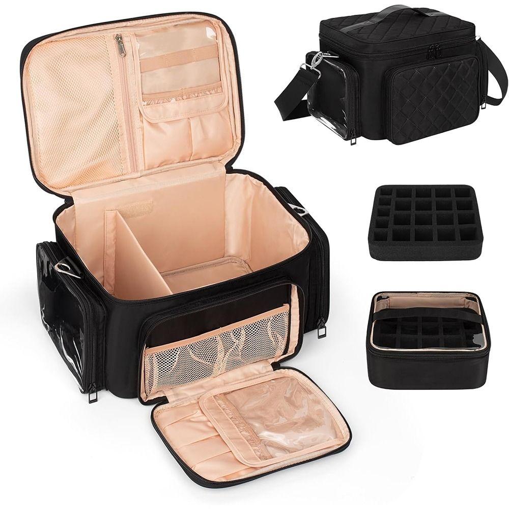 Removable Nail Polish Storage Bag Nail Kit Storage Carrying Case  Fits Nail Suppiles