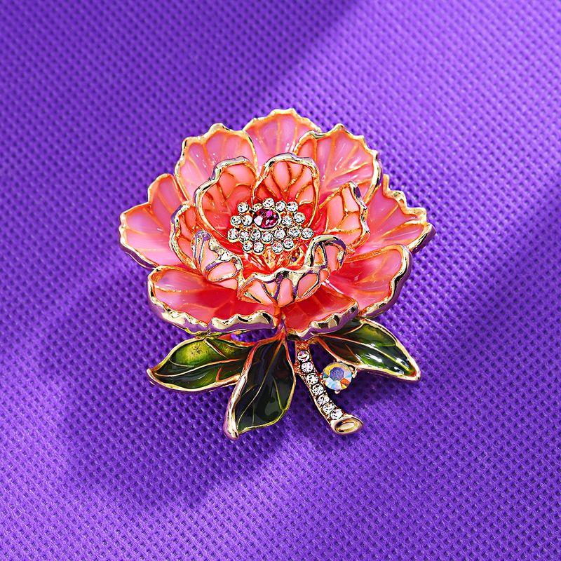 

National Style Peony Flower Brooch Women s Exquisite Fancy Clothing Pin Corsage Cheongsam Hanfu Accessories Collar Pin Wholesale Pink Peony